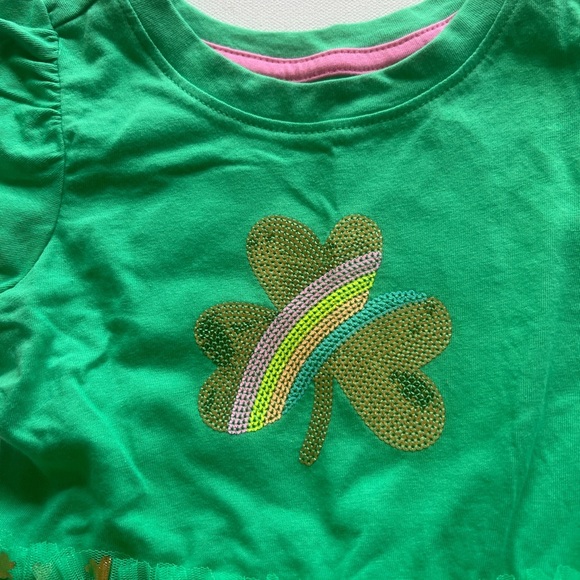 NWT Girl's 3T Shamrock Tulle Dress - Cat & Jack Bright Green (G1) - Picture 2 of 5